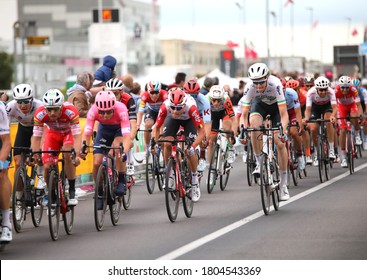 S.Maria di Sala, VE, Italy - May 30, 2019: Tour of Italy also called Giro d'Italia is a famous cycling race with many professional cyclists