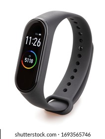 smart band fitness tracker hand path isolated on white - Shutterstock ID 1693565746