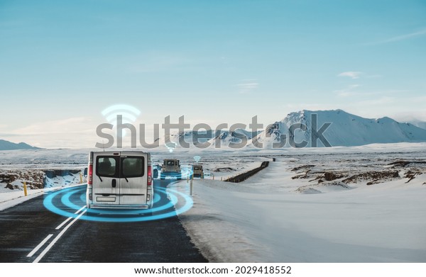 Smart\
car, self driving and futuristic car\
technology