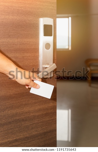 Smart Card Door Key Lock System Stock Photo Edit Now 1191735643
