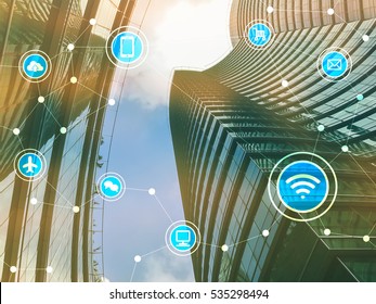 Social Infrastructure Communication Technology Concept Iotinternet ...