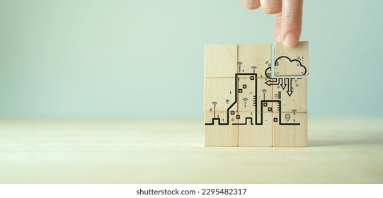 Smart city concept. Utilizing digital infrastructure to create efficient and sustainable solutions for transportation, energy, waste management, communication, other servicee by using data analytics.
