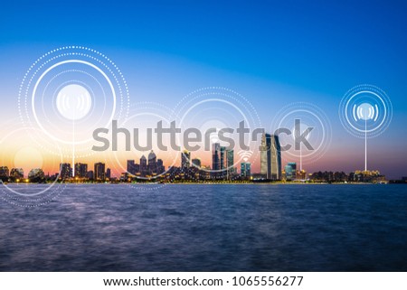 Similar – most beautiful city skyline