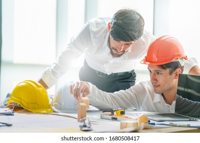 Smart Engineer Interior Designer Working Renovation Stock Photo ...