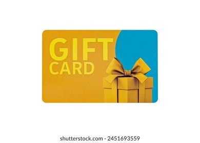 Smart gift card isolated on white background.