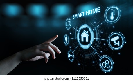 Smart home Automation Control System. Innovation technology internet Network Concept.