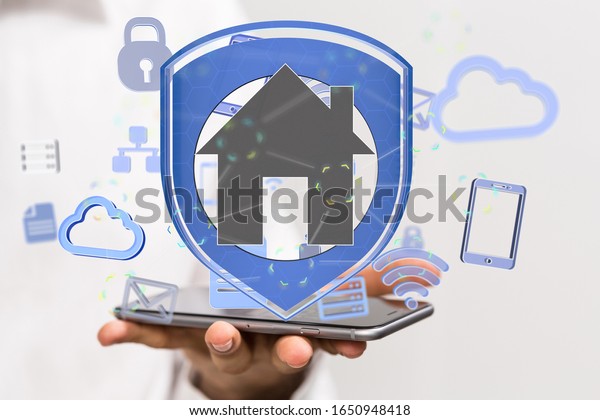 Smart home:\
Smarthome house automation icon\
