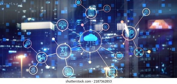 Smart Industry Concept. Automation And Data Exchange In Manufacturing Technologies.