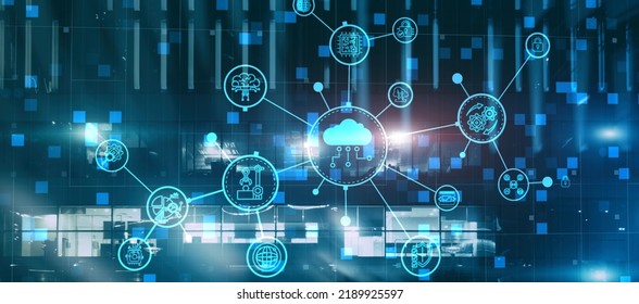 Smart Industry Concept. Automation And Data Exchange In Manufacturing Technologies.