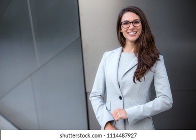 Smart Intelligent Business Woman Portrait In Glasses, Ceo, Owner, Industry Leader, Global Executive