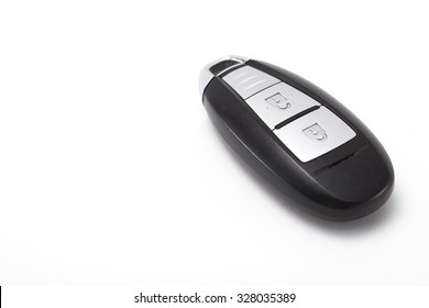 Smart Key Car Lock On White Background