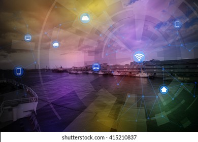 Smart Logistics And Wireless Communication Network, Abstract Image Visual, Internet Of Things