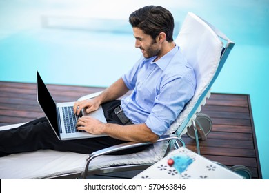 Smart Man Relaxing On Sun Lounger Stock Photo 570463846 | Shutterstock