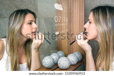 Similar – Image, Stock Photo Mirrored Beautiful weather