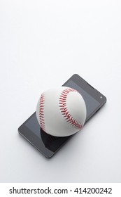 Smart Phone And Baseball, Buying Baseball Ticket On Smart Phone
