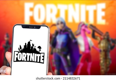 Smart Phone With Fortnite Logo, Popular Game In Various Parts Of The World.
United States, California December 4, 2022