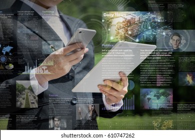 smart phone news application concept - Shutterstock ID 610747262