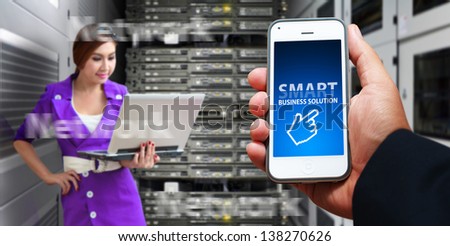 Smart phone and programmer in data center room