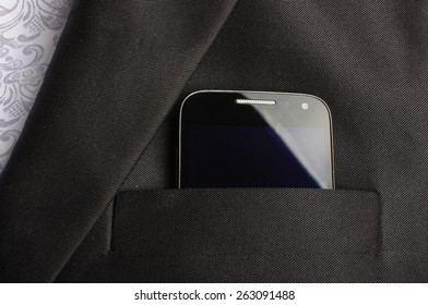 Smart Phone In Suit Pocket