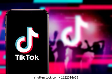 Smart phone with TIK TOK logo, which is a popular social network on the internet.
United States, Canada, Wednesday, November 27, 2021