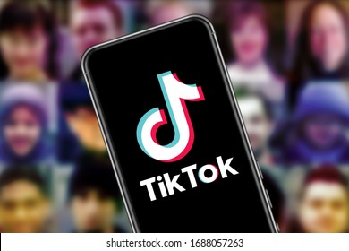 Smart Phone With TIK TOK Logo, Which Is A Popular Social Network On The Internet.
United States, Wednesday, November 27, 2020