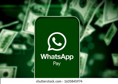 Smart Phone With The WhatsApp Pay Logo That Will Be Officially Launched In New Global Markets. This Will Happen In The Next Six Months. United States, California February 1, 2020