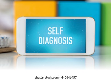 Smart Phone Which Displaying Self Diagnosis