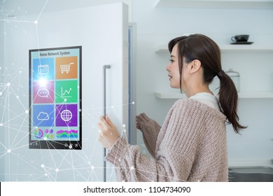 Smart refrigerator concept. 