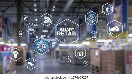 Smart retail 2021 and omni channel concept. Shopping concept 2021. - Shutterstock ID 1874609287