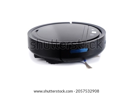 smart robot vacuum cleaner isolated on a white background.