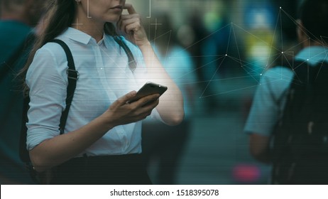 Smart technologies in your smartphone, collection and analysis of big data about a person through mobile services and applications. Identification and privacy in context modern digital technologies.