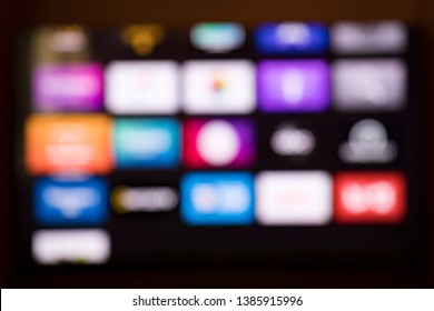 Smart Tv Screen Apps Blur Background