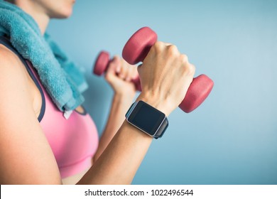 Smart Watch, Fitness, Health And Exercise Concept.