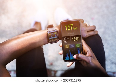 Smart Watch Health Gadget For Running. Runner App