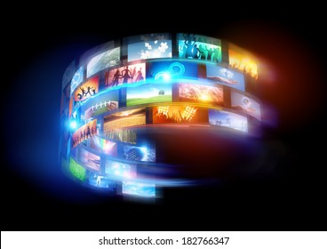 Smart World. Connected Media And Social Events Broadcast Throughout The World.