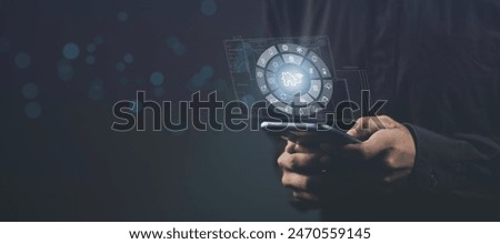 Smarthome with advanced technology and AI integration. Features automated security devices, connected IoT systems, a holographic dashboard, innovative interfaces, and efficient electricity management.