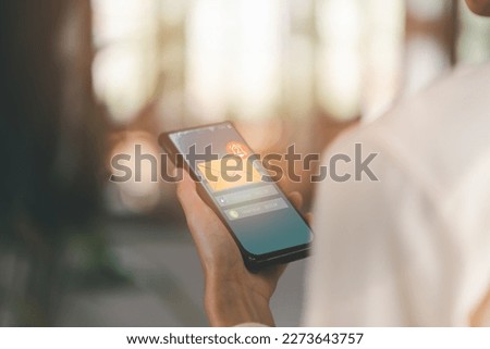 The smartphone and the bell icon show notifications of new messages,internet application notification concept,Cyberspace Communications, Connected Inboxes, Chats, Messages, and Apps