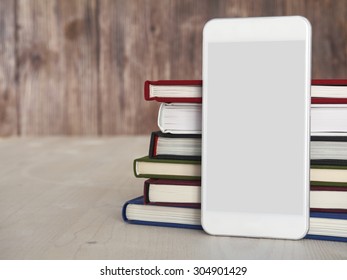 Smartphone, books, reading app