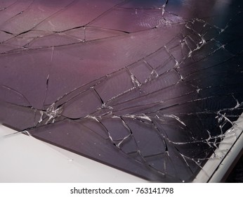 smartphone with broken screen