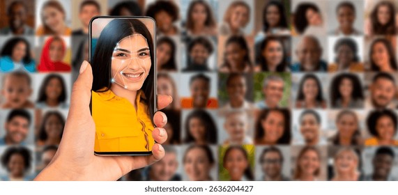 Smartphone face recognition technology in modern identification process