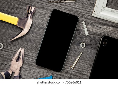 Smartphone on a table
