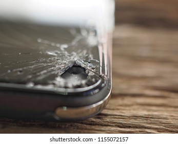 Smartphone Screens Break From Falling Ground And Space Agreement With The Concept Of Accident Technology, Insurance, Repair, Maintenance. Event Over Expectations Data Retention