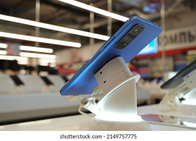 Smartphones Are Sold In An Electronics Store.