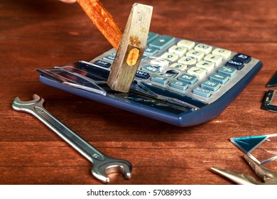 92 Smashed calculator Images, Stock Photos & Vectors | Shutterstock