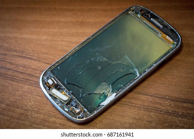 Smashed Mobile Phone