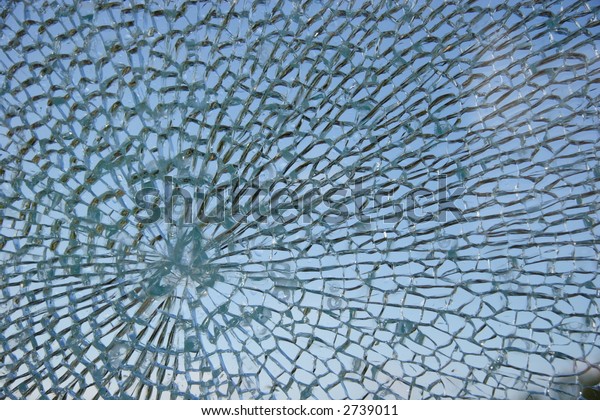 Smashed
window