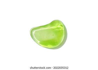 Smear, Drop Of Green Gel, Aloe Vera Transparent Texture Gel