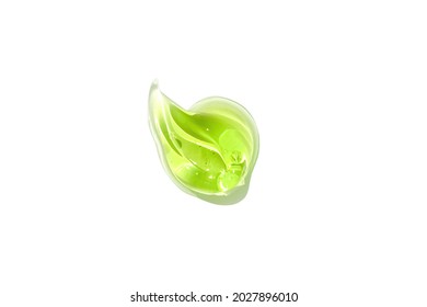 Smear, Drop Of Green Gel, Aloe Vera Transparent Texture Gel