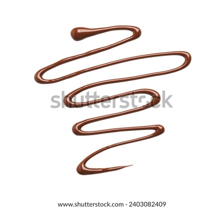 Smear of milk chocolate paste isolated on white, top view