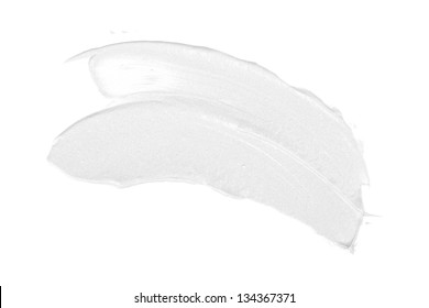 Smear Paint Or Cream Isolated On White Background